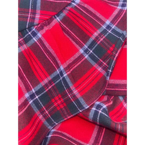 Vineyard Vines Red Plaid Ruffle Mini Skirt 6 School Academia Preppy Collegiate - Picture 6 of 11